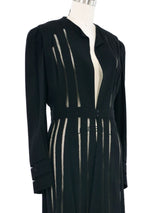 1930s Crepe Mesh Cutout Coat Dress Jacket arcadeshops.com