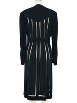 1930s Crepe Mesh Cutout Coat Dress Jacket arcadeshops.com