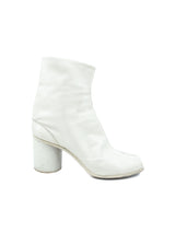 1990s Maison Martin Margiela White Leather Tabi Boots, 40 Accessory arcadeshops.com