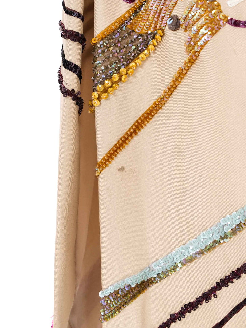 Missoni Embellished Silk Cowl Neck Gown