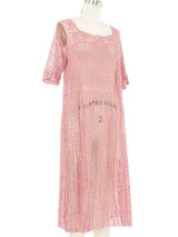 Dusty Rose Crochet Babydoll Dress Dress arcadeshops.com
