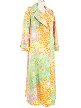 1970s Pastel Pointillism Maxi Coat Jacket arcadeshops.com