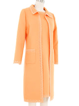Oscar de la Renta Tangerine Dress Ensemble