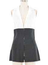2001 Yeohlee Two Tone Sleeveless Blouse