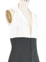 2001 Yeohlee Two Tone Sleeveless Blouse