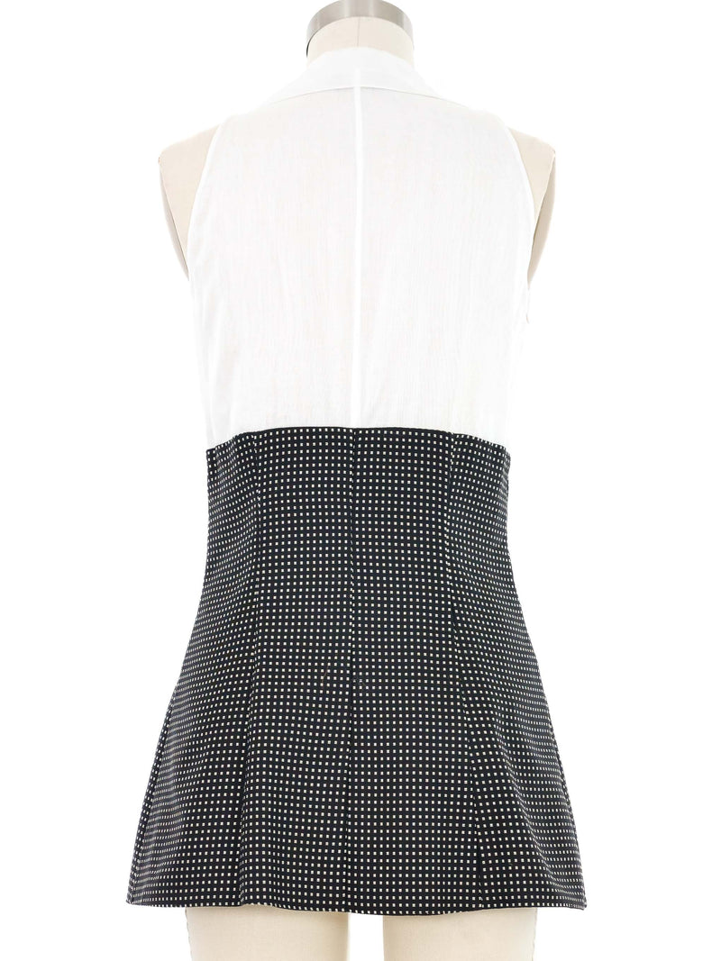 2001 Yeohlee Two Tone Sleeveless Blouse