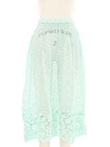 Mint Crochet Floral Trimmed Skirt Bottom arcadeshops.com