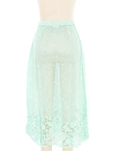 Mint Crochet Floral Trimmed Skirt Bottom arcadeshops.com