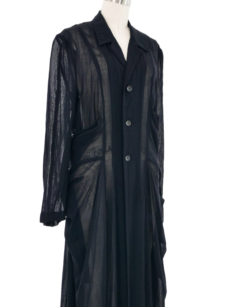 1993 Comme des Garcons Sheer Draped Duster Jacket arcadeshops.com