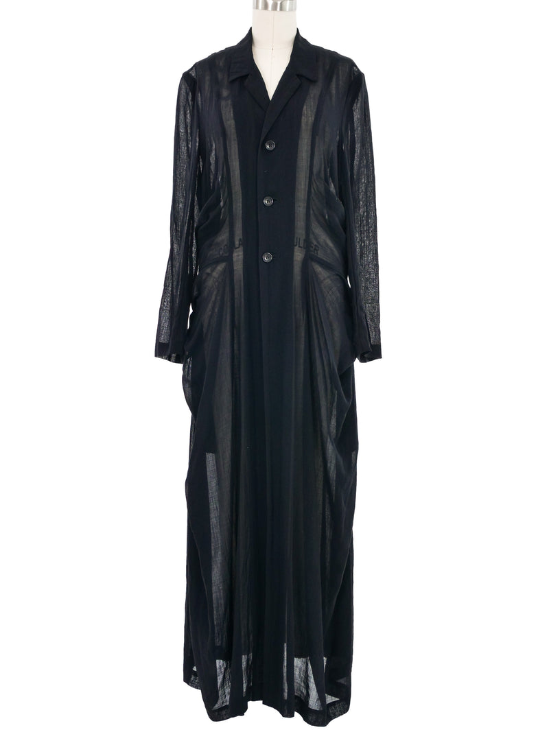 1993 Comme des Garcons Sheer Draped Duster Jacket arcadeshops.com