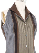 2001 Yeohlee Striped Knit Sleeveless Blouse