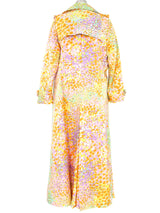 1970s Pastel Pointillism Maxi Coat Jacket arcadeshops.com