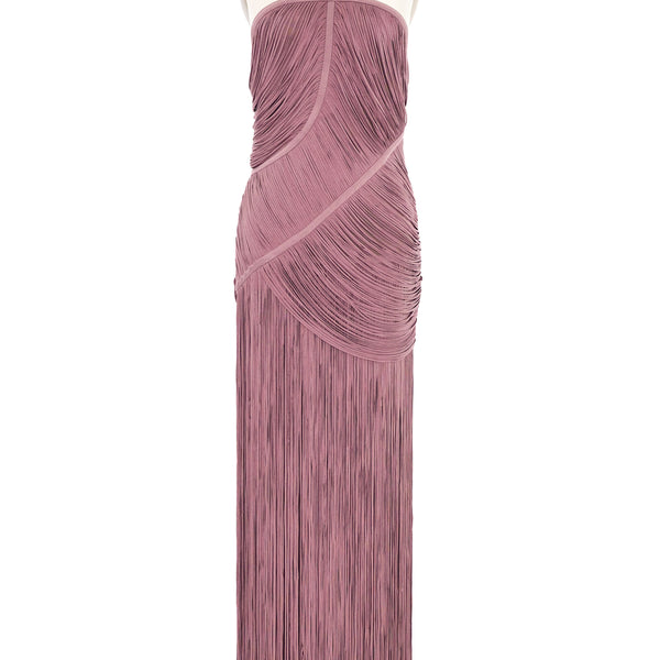 herve leger pink fringe dress Herve Leger Nude Iza Fringe Bandage Dress BNWT Size Small