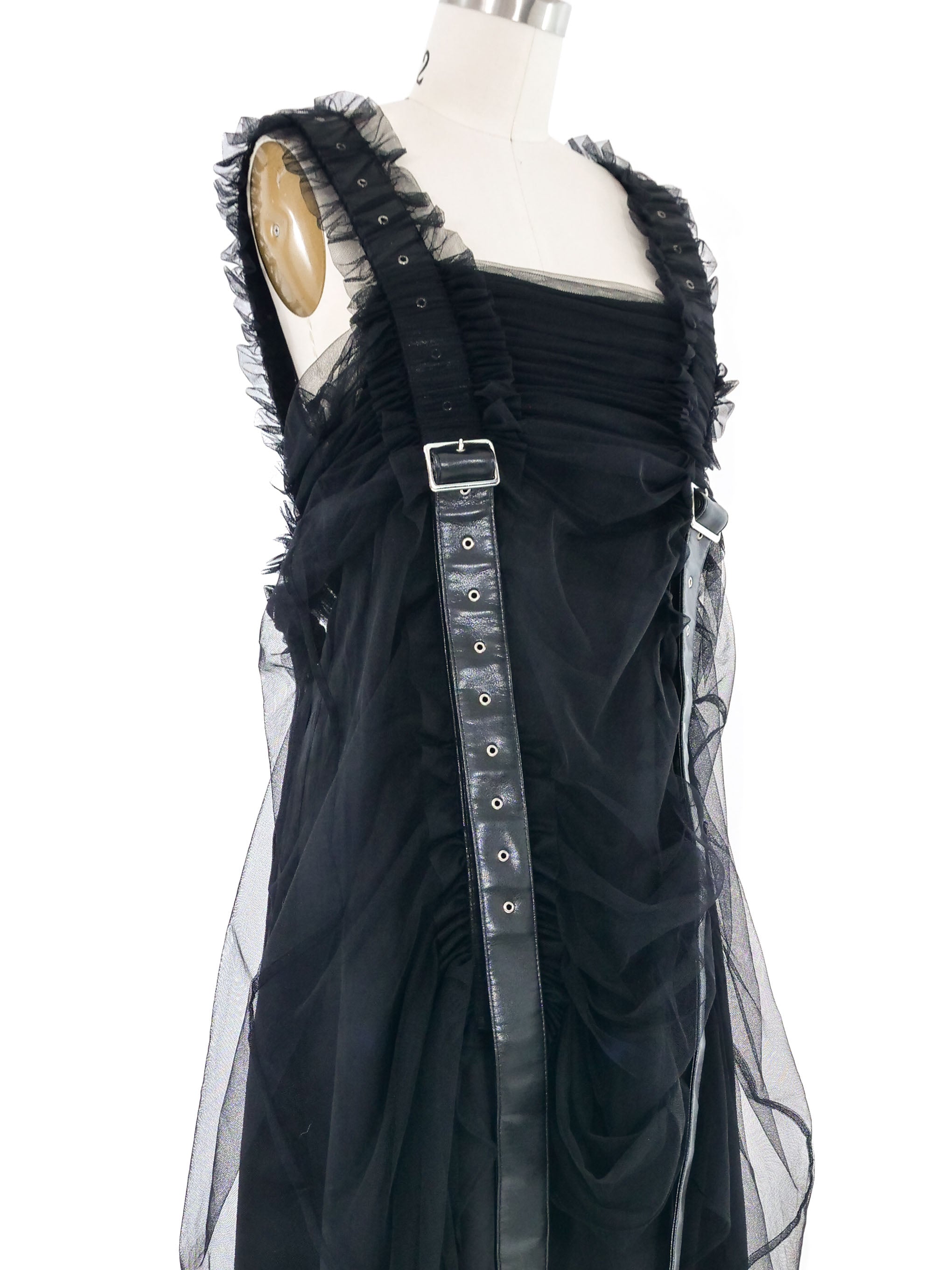 2020 Noir Kei Ninomiya Tulle Buckle Dress