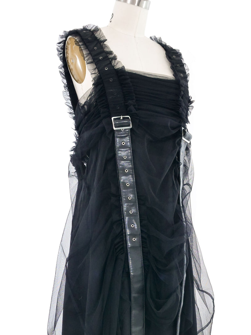 2020 Noir Kei Ninomiya Tulle Buckle Dress Dress arcadeshops.com