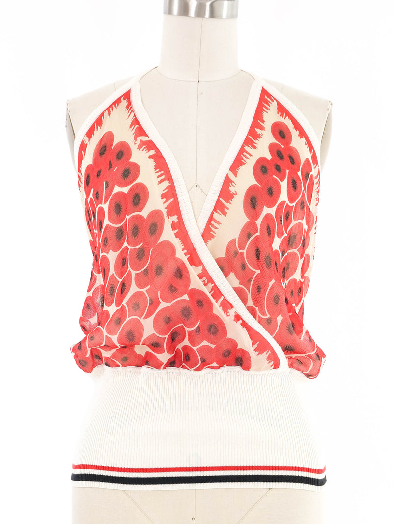 2007 Hermes Red Poppy Halter Top Top arcadeshops.com