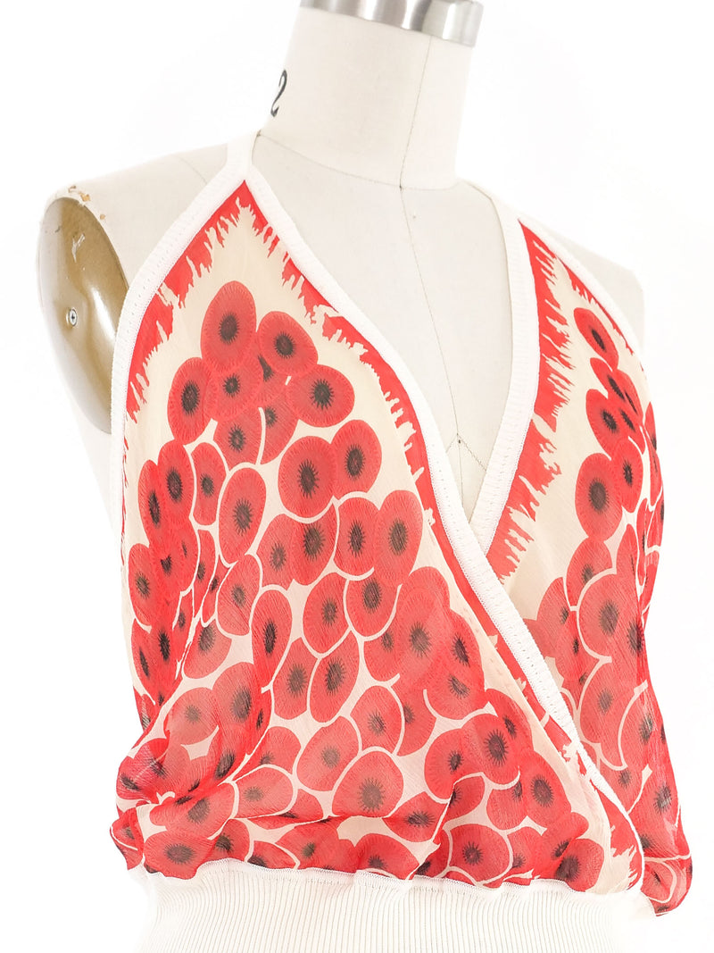 2007 Hermes Red Poppy Halter Top Top arcadeshops.com