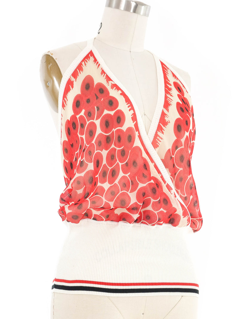 2007 Hermes Red Poppy Halter Top Top arcadeshops.com