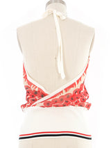 2007 Hermes Red Poppy Halter Top Top arcadeshops.com