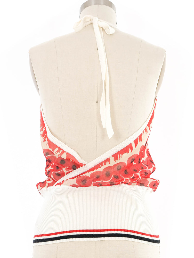2007 Hermes Red Poppy Halter Top Top arcadeshops.com