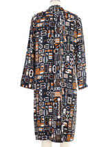 Hermes Buckle Print Silk Shirt Dress Dress arcadeshops.com