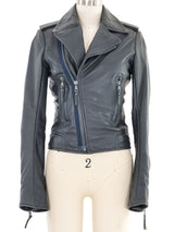 2009 Balenciaga Gunmetal Leather Jacket Jacket arcadeshops.com
