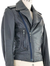 2009 Balenciaga Gunmetal Leather Jacket Jacket arcadeshops.com