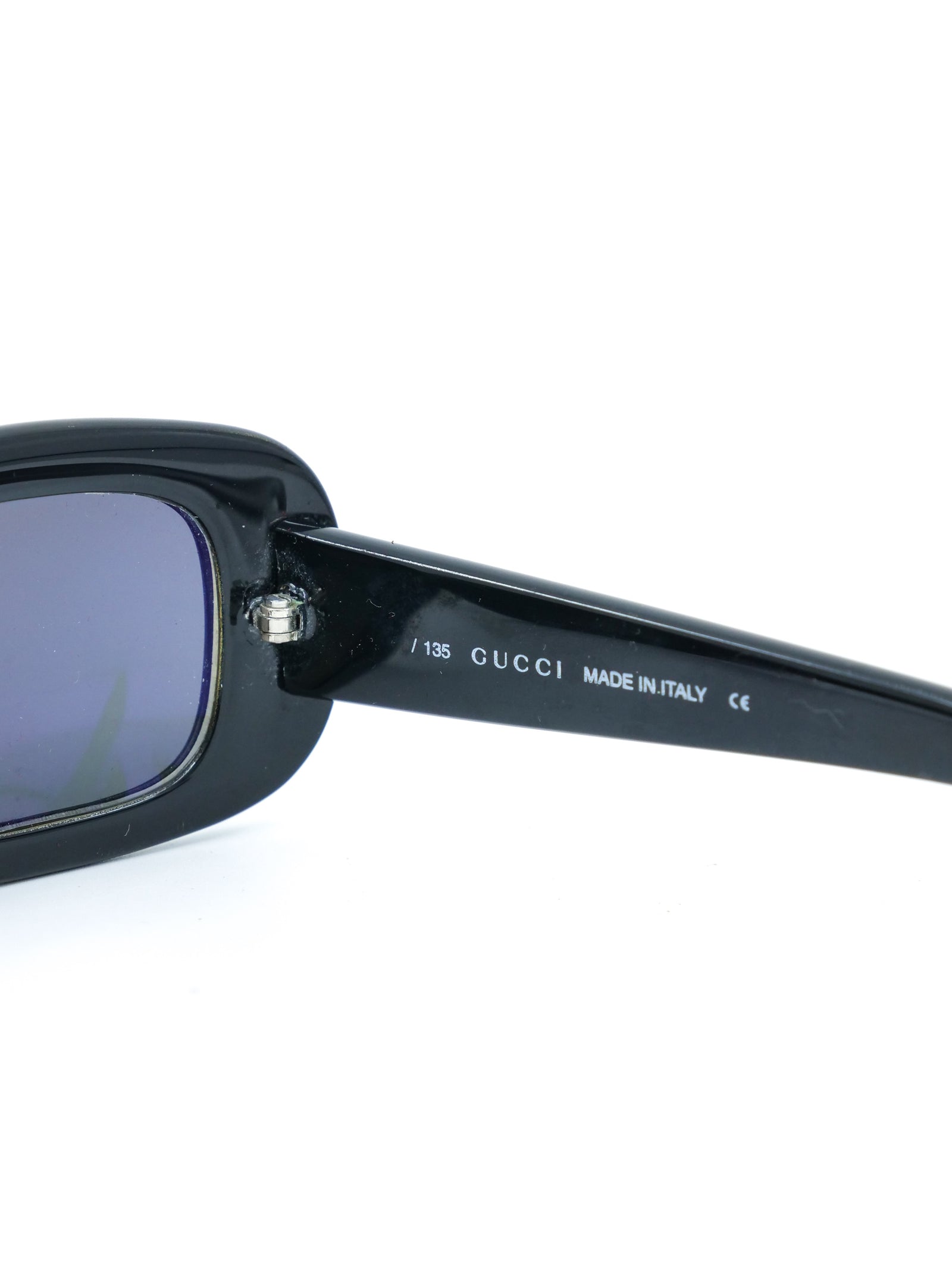 1990s Gucci Green Rectangular Sunglasses