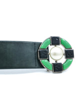2009 Chanel Faux Pearl Cruciform Buckle Belt Accessory arcadeshops.com