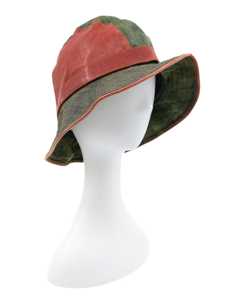 Christian Dior Denim and Leather Bucket Hat Accessory arcadeshops.com