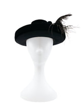 Velvet Ostrich Feather Plume Hat Accessory arcadeshops.com