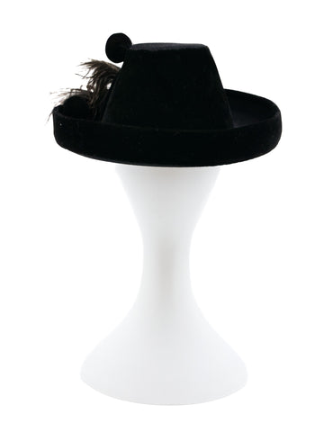 Velvet Ostrich Feather Plume Hat display picture 1