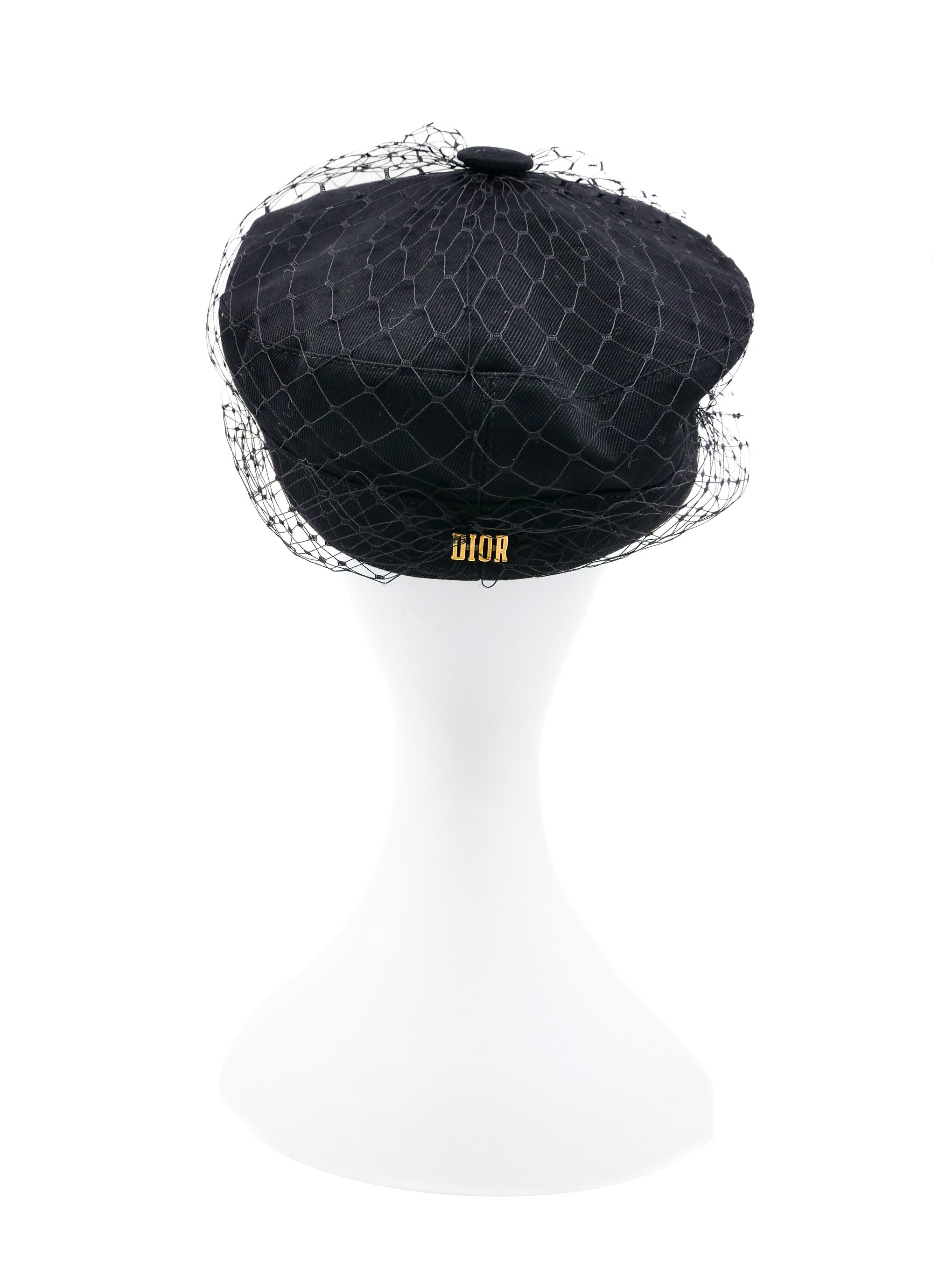 Christian Dior Arty Veil Newsboy Cap