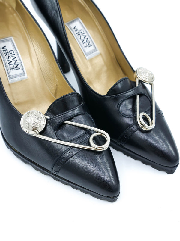 Gianni Versace Safety Pin Pumps, 37 Accessory arcadeshops.com