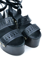 Alaia Lasercut Studded Platform Sandals, 37 Accessory arcadeshops.com