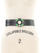 2009 Chanel Faux Pearl Cruciform Buckle Belt Accessory arcadeshops.com