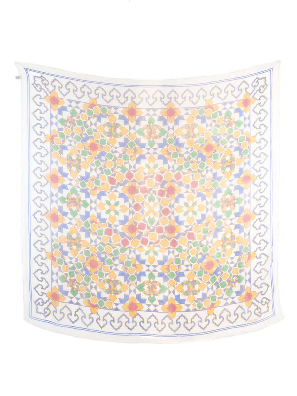 Chanel Mosaic Silk Chiffon Shawl Accessory arcadeshops.com
