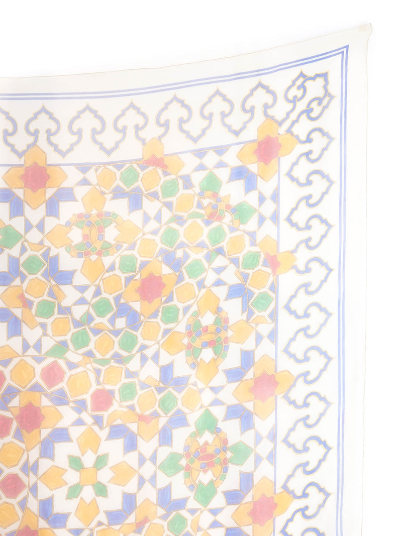 Chanel Mosaic Silk Chiffon Shawl Accessory arcadeshops.com
