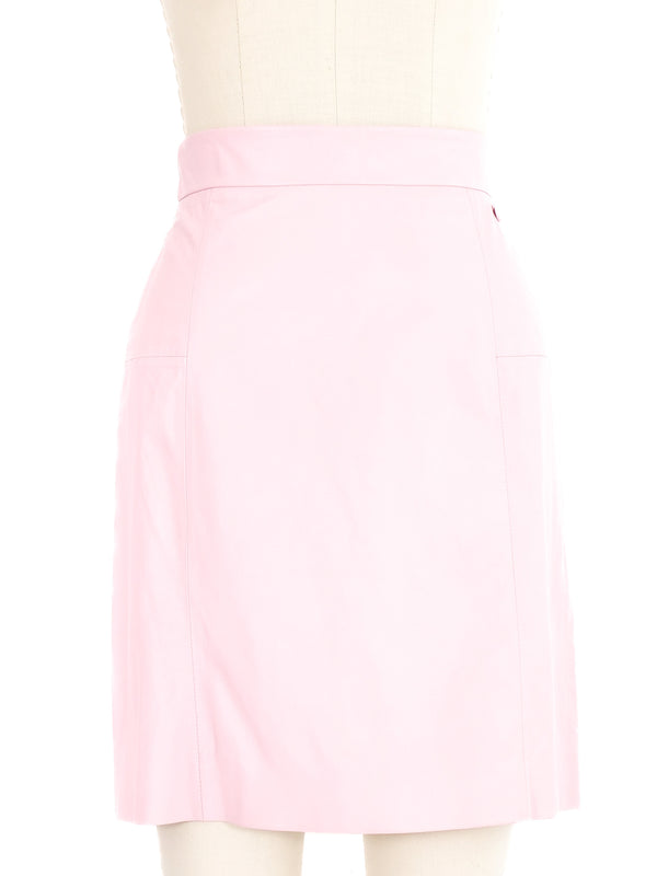 Chanel Pink Lambskin Skirt Bottom arcadeshops.com
