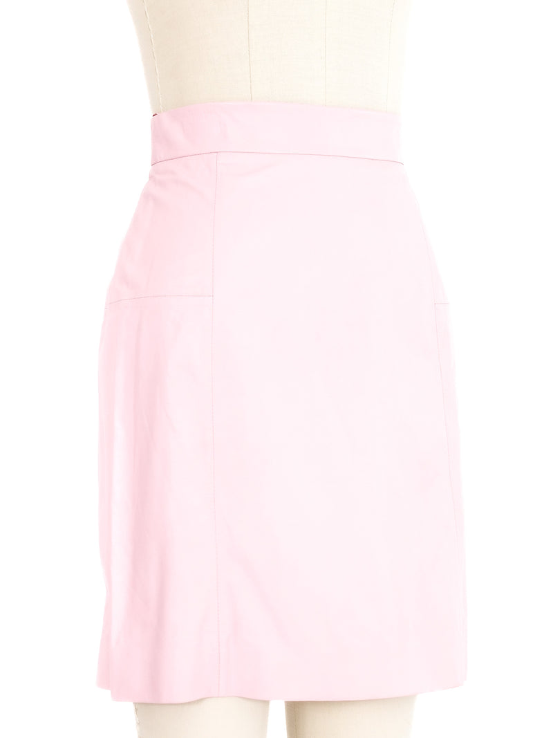 Chanel Pink Lambskin Skirt Bottom arcadeshops.com