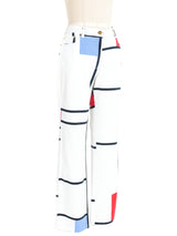 Sonia Rykiel Mondrian Printed Jeans Bottom arcadeshops.com