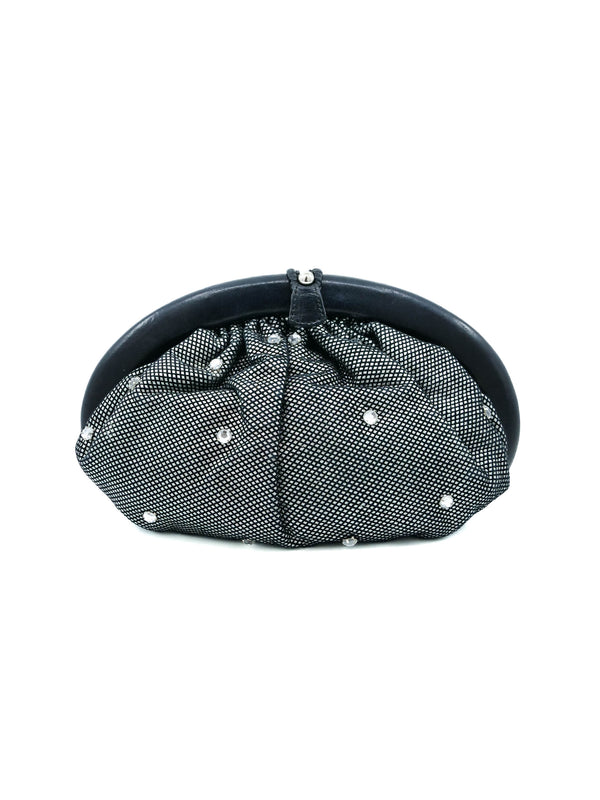 Rhinestone Studded Metallic Clutch Accessory arcadeshops.com
