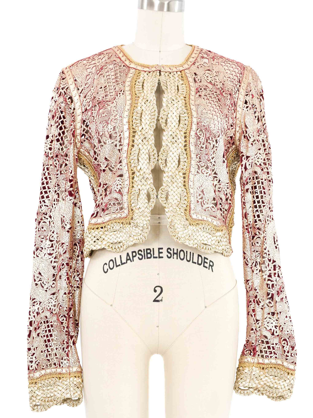 2006 Roberto Cavalli Laser Cut Leather Jacket