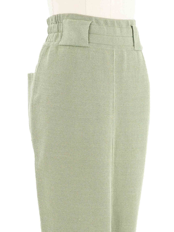 Alaia Sage Green Knit Pencil Skirt Bottom arcadeshops.com