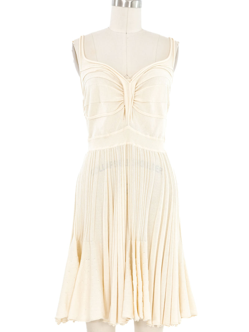 Plein Sud Ivory Knit Dress Dress arcadeshops.com