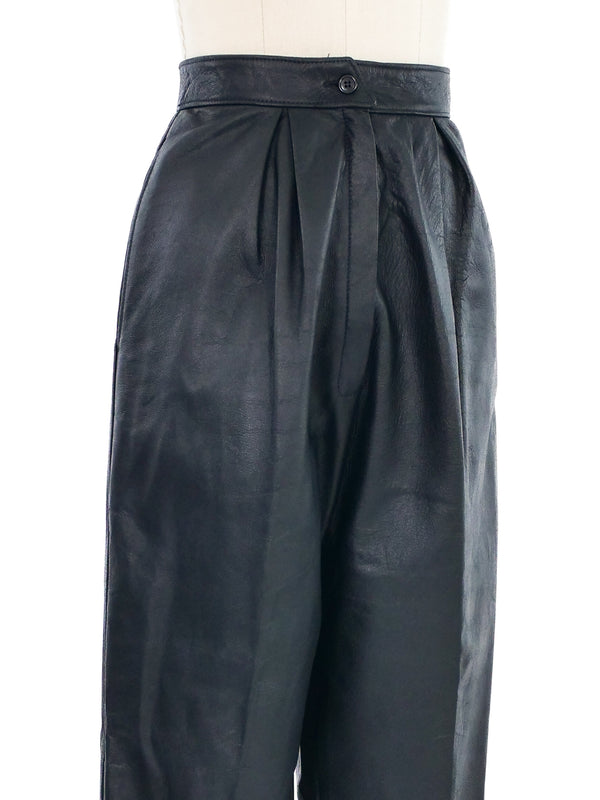 Black Leather Trousers Bottom arcadeshops.com