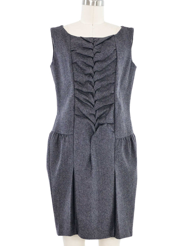 2009 Yves Saint Laurent Grey Flannel Ruched Dress Product type (Example: T-shirt) arcadeshops.com