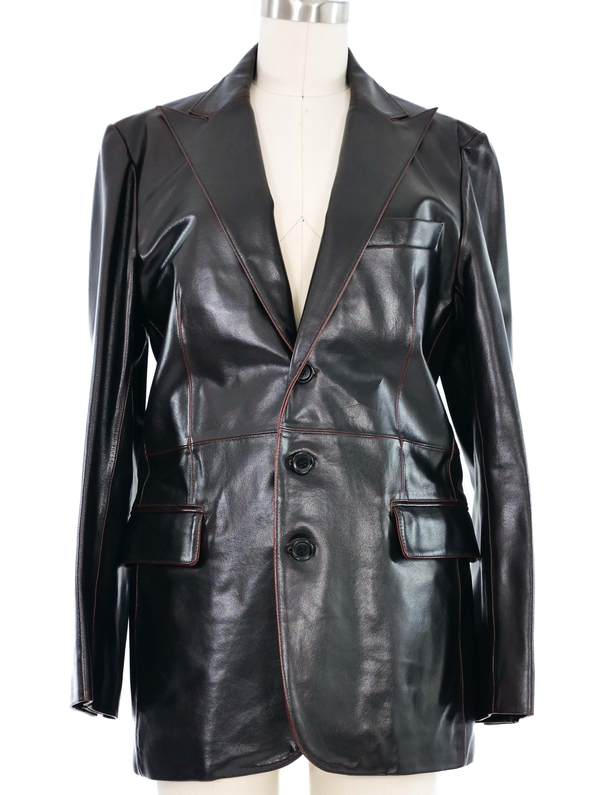 Katharine Hamnett Leather Blazer
