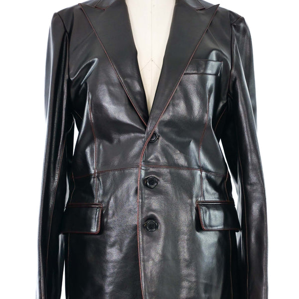 ジャケット・アウター KATHARINE HAMNETT ''Archives'' Leather Katharine Hamnett Leather Blazer