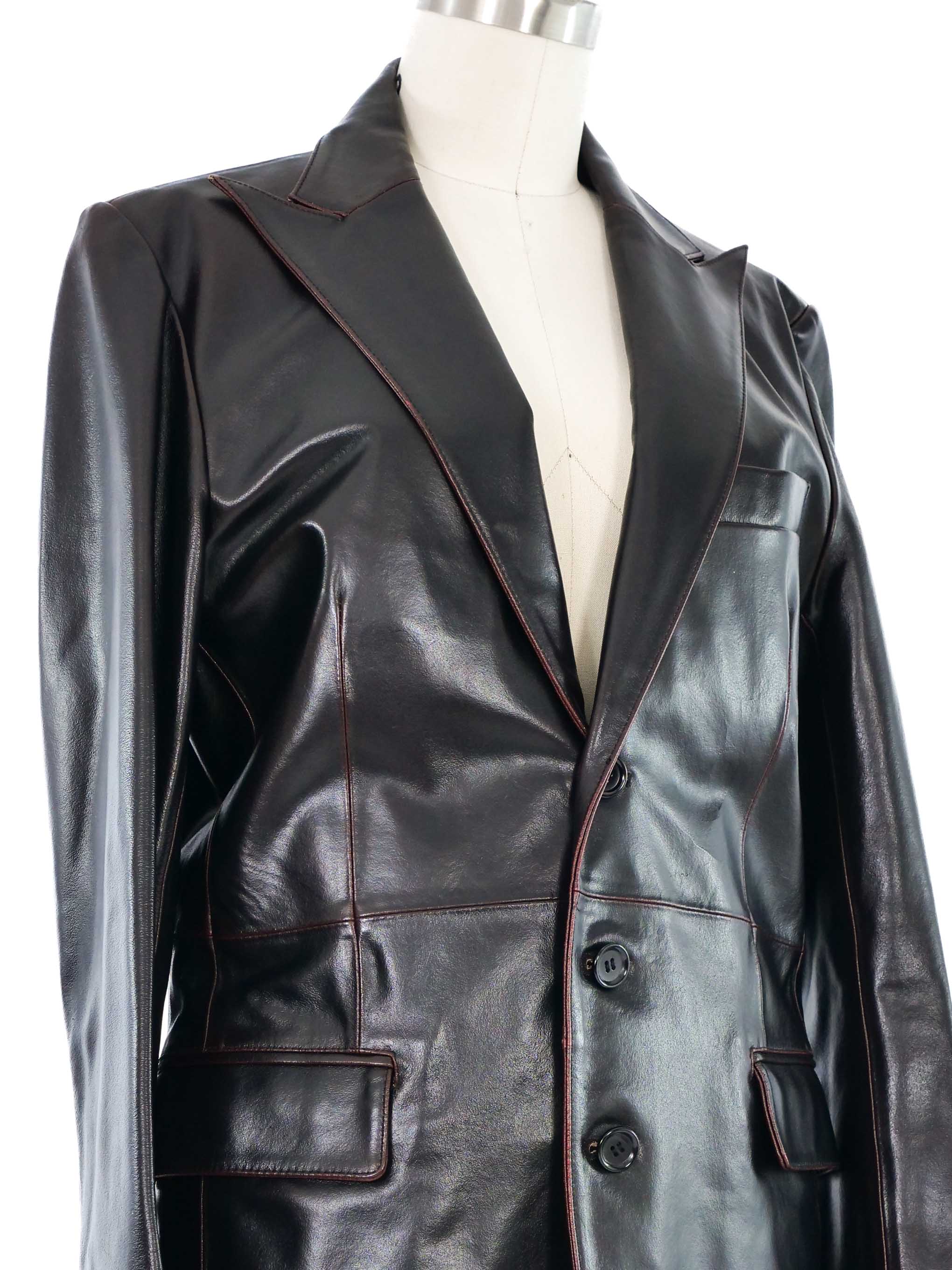 Katharine Hamnett Leather Blazer